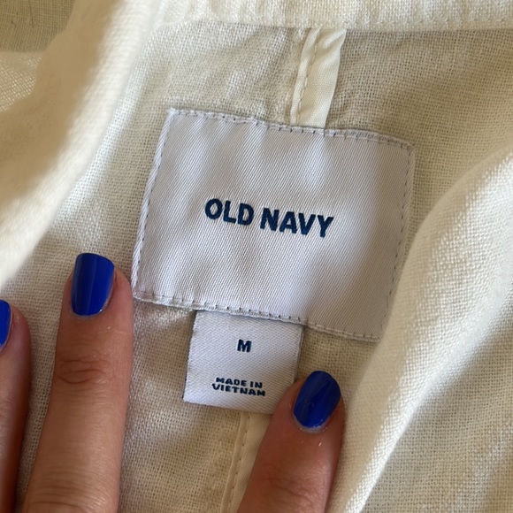 Ivory linen blazer from old navy - Picture 3 of 3